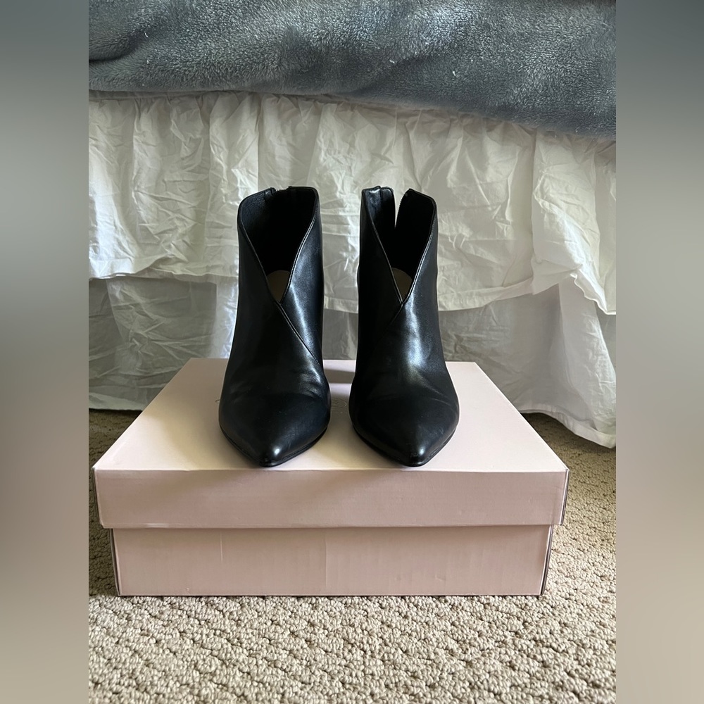 Black leather shoes